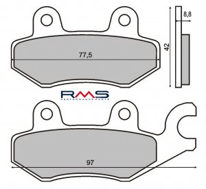 Brzdové destičky RMS organické