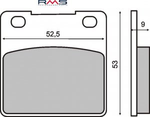 Brzdové destičky RMS organické