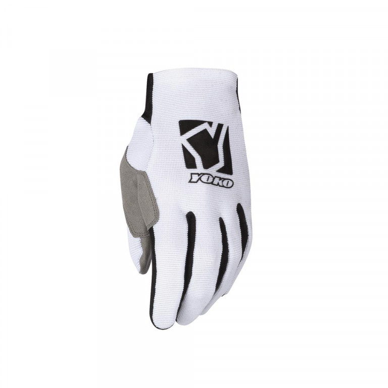 Motokrosové rukavice YOKO SCRAMBLE bílá / černá S (7)