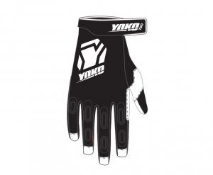 Motokrosové rukavice YOKO TWO černá/bílá S (7)