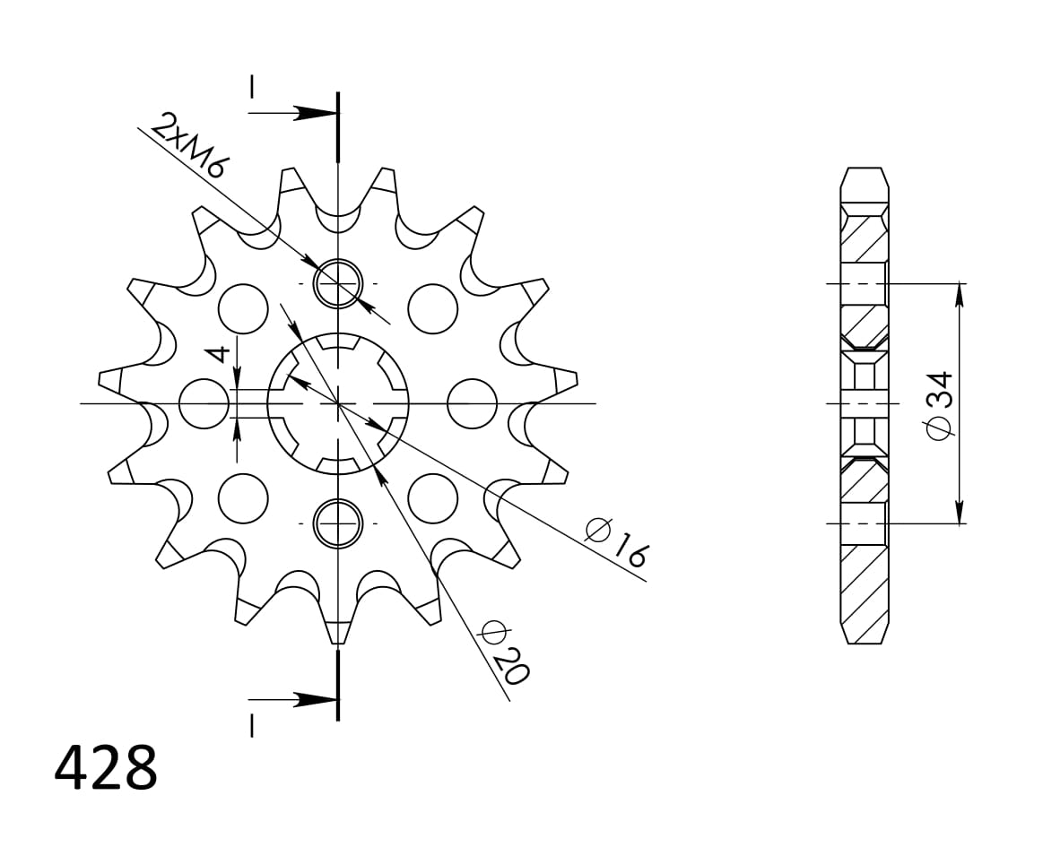 Řetězové kolečko SUPERSPROX CST-1263:15 15 zubů, 428