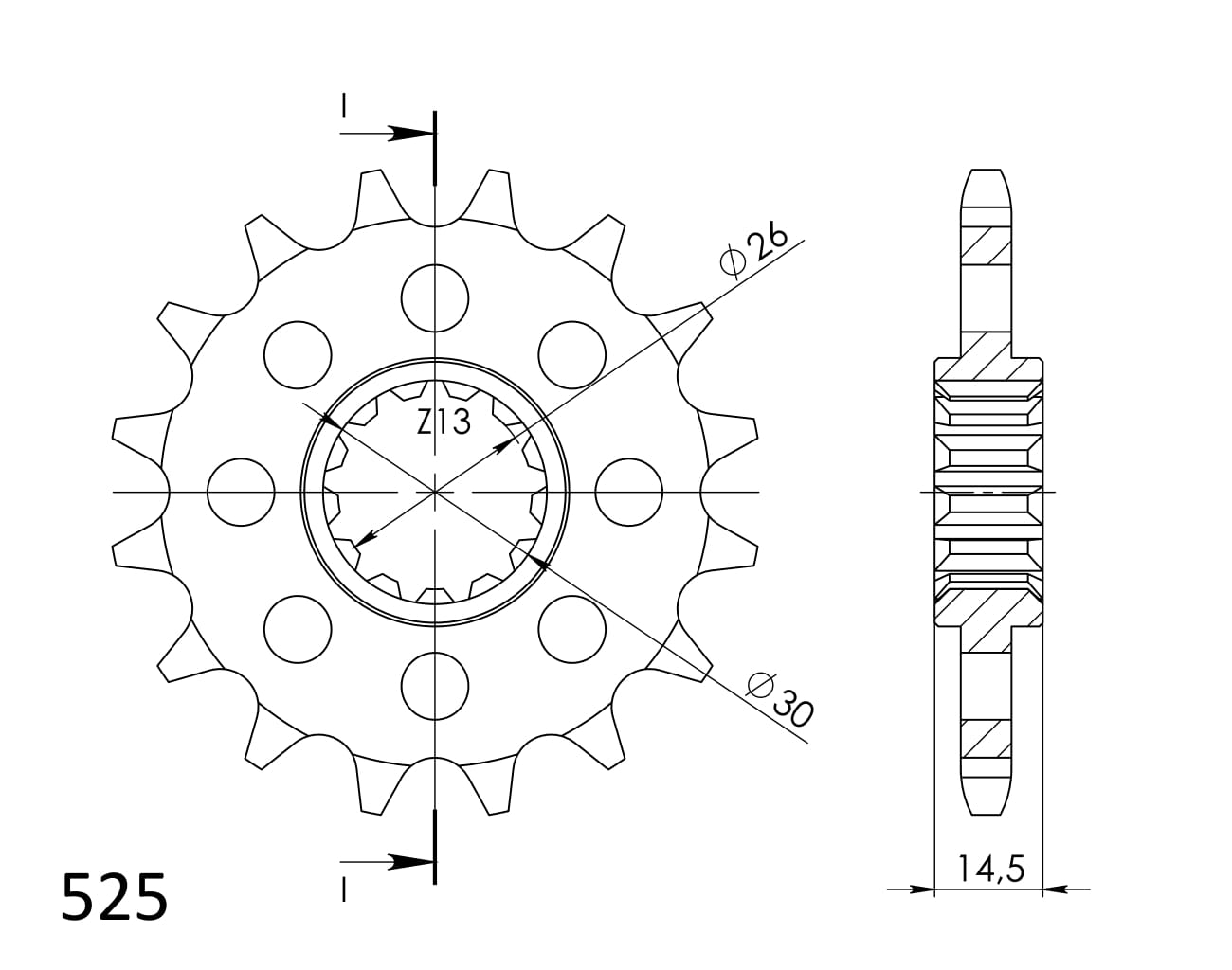 Řetězové kolečko SUPERSPROX CST-1332:17 17 zubů, 525