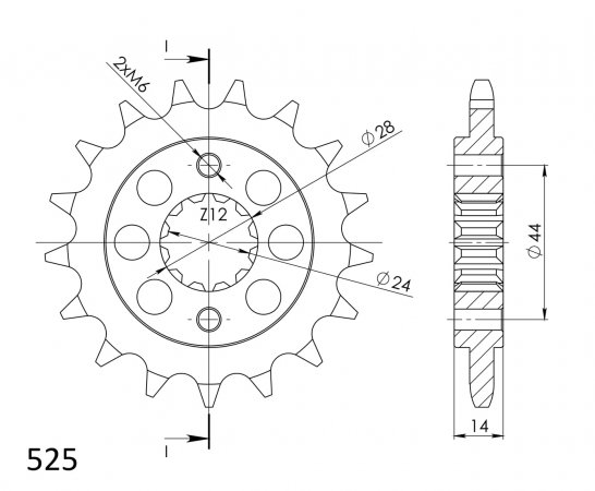 Řetězové kolečko SUPERSPROX CST-1372:17 17 zubů, 525