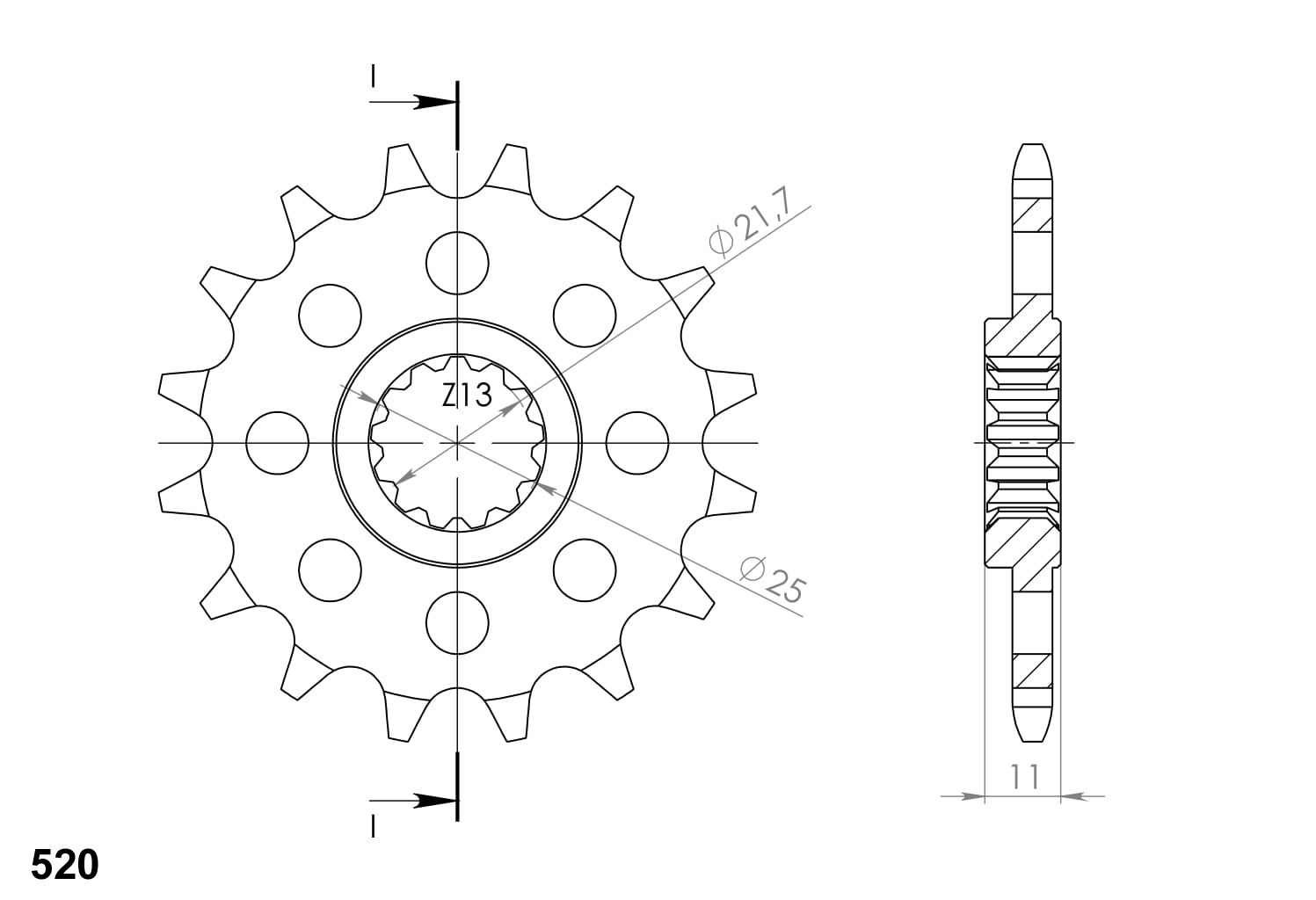 Řetězové kolečko SUPERSPROX CST-1581:16 16 zubů, 520