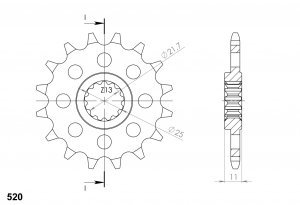 Řetězové kolečko SUPERSPROX CST-1581:16 16 zubů, 520