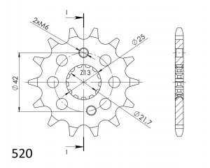 Řetězové kolečko SUPERSPROX CST-436:14 14 zubů, 520