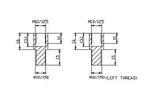 Adaptér na zpětné zrcátko PUIG ADAPTER M10/150 THREAD RIGHT+LEFT REAR MIRROR HI-T černý na řidítka